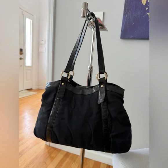 Montblanc Starisma Vintage Tote Made in Italy Black Luxury Bag - Picture 6 of 16